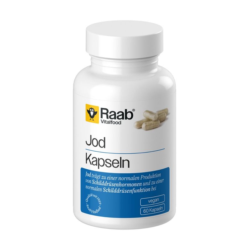 Raab Vitalfood Jod 60 Kapseln à 470 mg - Produktbild