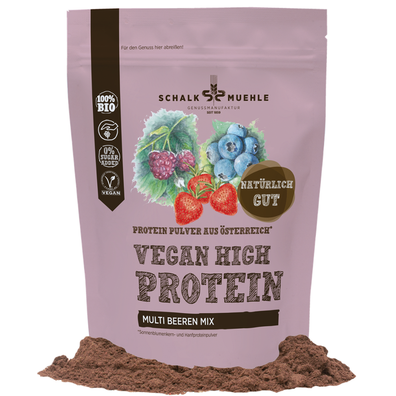 Schalk Mühle 200 g Bio Protein Pulver Mix mit Beeren Pulver - Produktbild