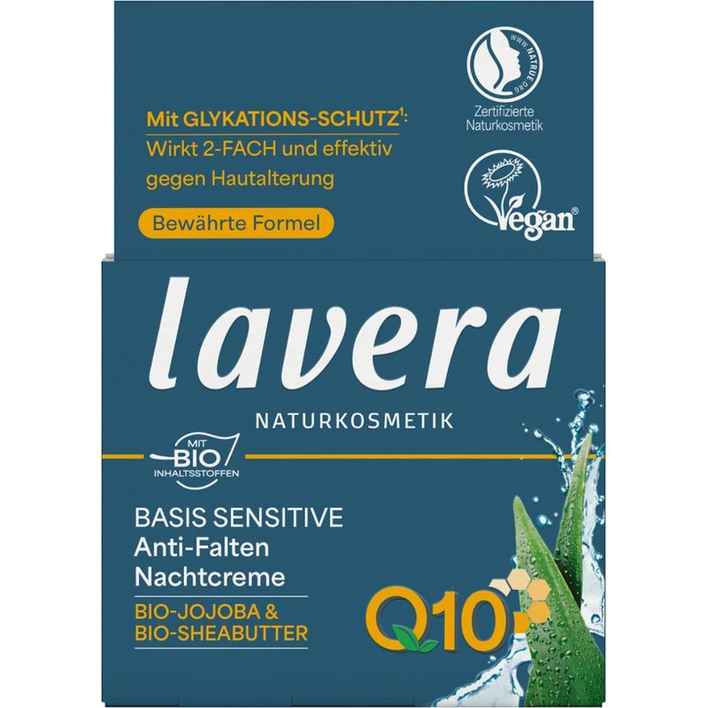 lavera Basis Sensitive Anti-Falten Nachtcreme Q10 - Produktbild