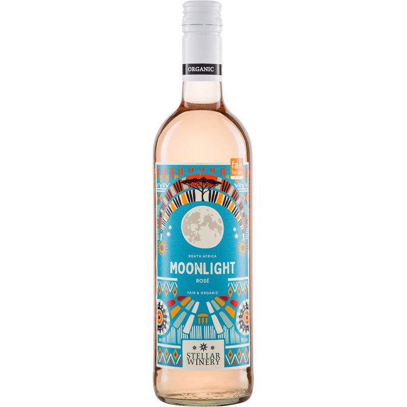Riegel Erzeugermarken MOONLIGHT Rosé W.O. Western Cape  Stellar Organics - Produktbild