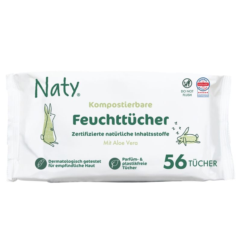 Naty Naty Feuchttücher Aloe Vera, 56 St. - Produktbild