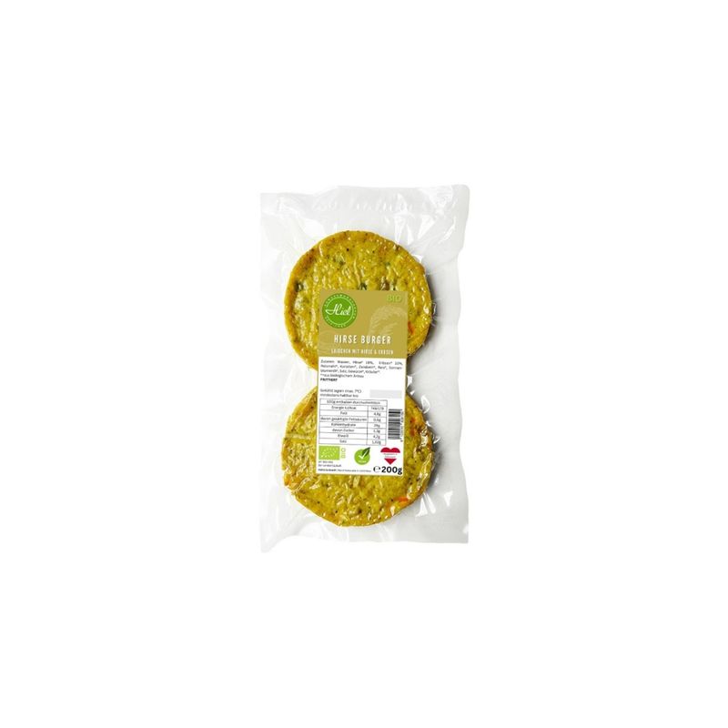 Hiel - Vegetarische Feinkost Hirse-Erbsen Burger - Laibchen mit Hirse & Erbsen - Produktbild