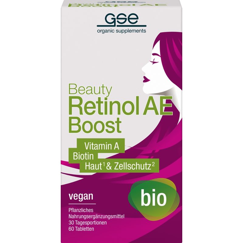 GSE  Beauty Retinol AE-Boost (Bio), 60 Tabletten à 500mg - Produktbild