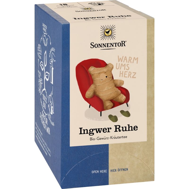 Sonnentor Ingwer Ruhe Tee, Doppelkammerbeutel - Produktbild