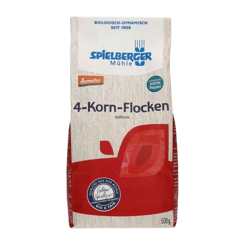 Spielberger Mühle 4-Korn-Flocken, demeter - Produktbild