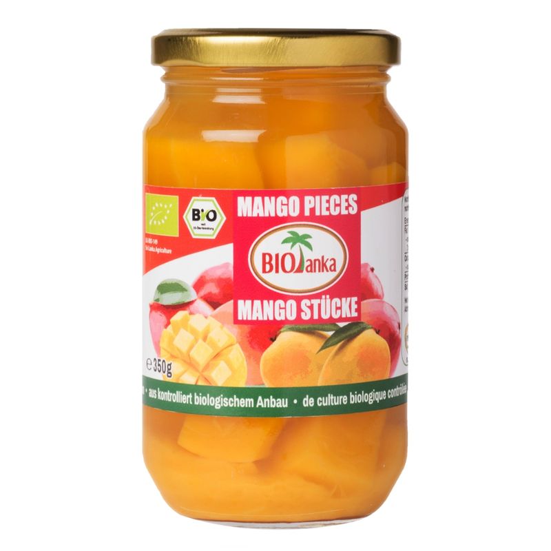 BIOlanka Mangostücke in Ananasaft, 370ml - Produktbild