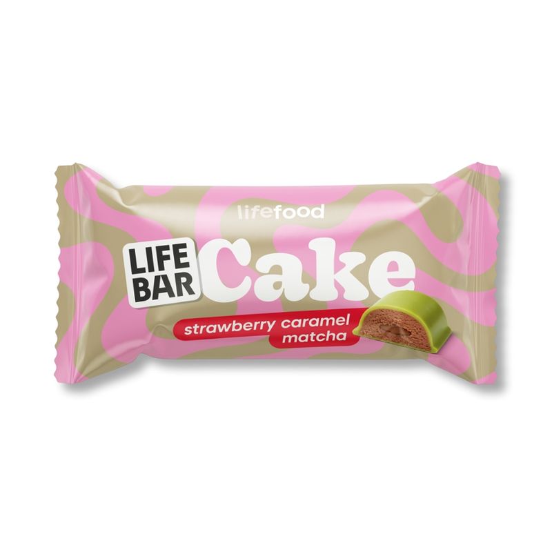 Lifefood  Lifebar Cake Strawberry Caramel Matcha BIO - Produktbild