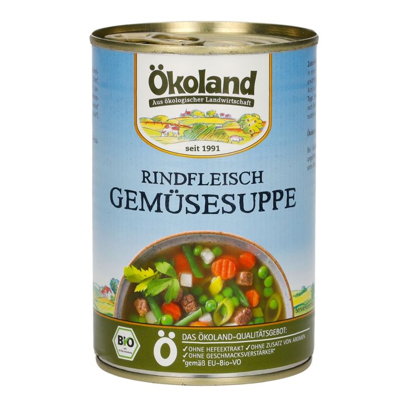 ÖKOLAND Rindfleisch-Gemüsesuppe - Produktbild