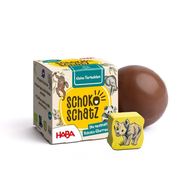 SchokoSchatz SchokoSchatz für Kids - Edition "Kleine Tierhelden" mit HABA Holzfiguren - Produktbild