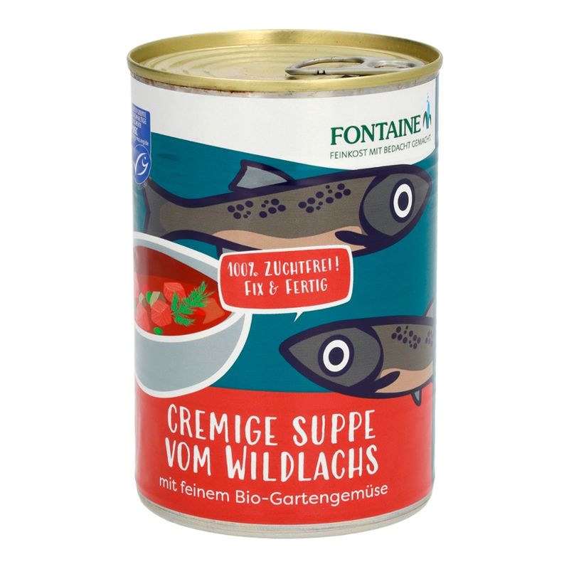 Fontaine Cremige Wildlachs Suppe mit feinem Bio-Gartengemüse - Produktbild