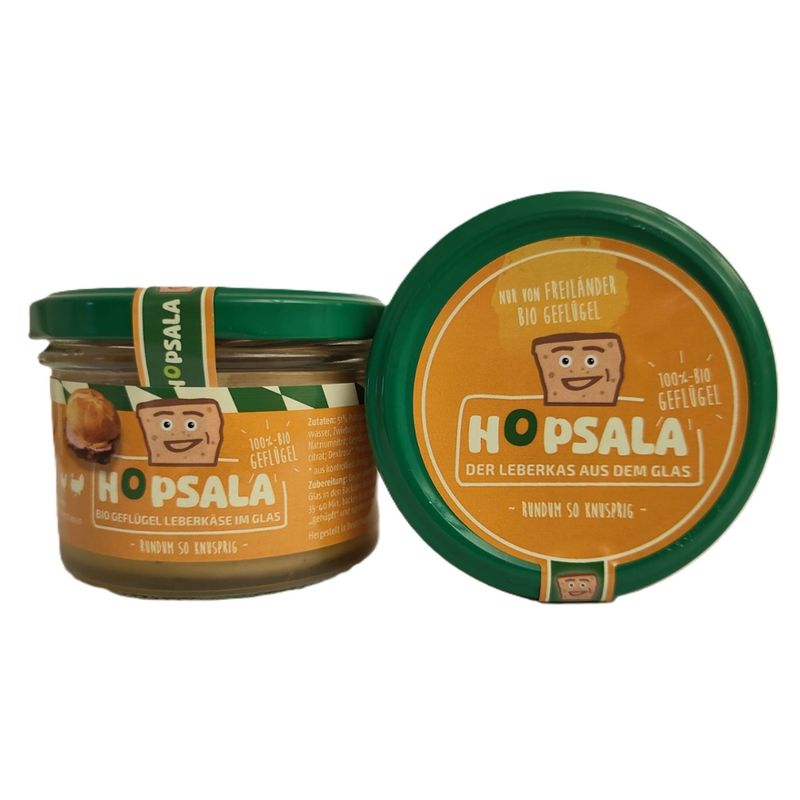 Freiländer Bio Geflügel Hopsala Leberkas 200 g, im Glas, zum Aufbacken - Produktbild