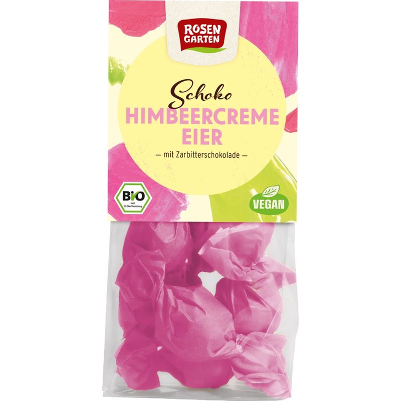 Rosengarten Zartbitter-Schoko-Eier mit Himbeercreme gefüllt - Produktbild