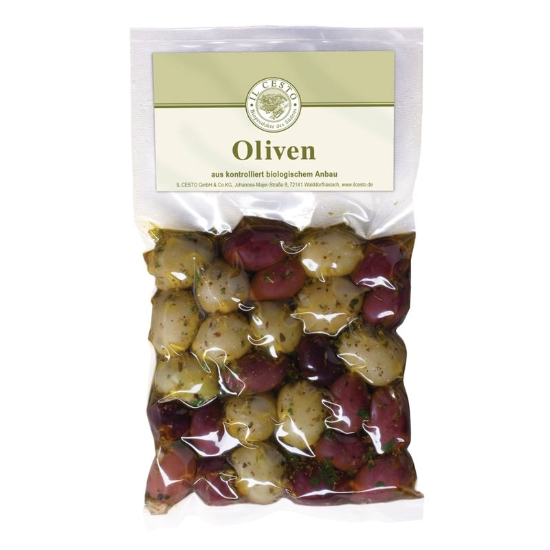 Il Cesto Oliven-Mix schwarz/grün mariniert ohne Knoblauch - Produktbild