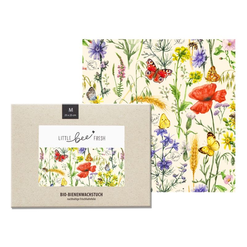 little bee fresh Bio-Bienenwachstuch „M“ – 25x25 cm - Bienentraum - Produktbild