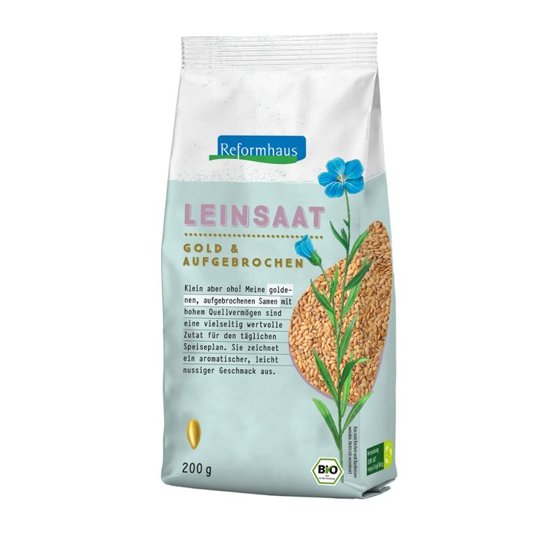 Reformhaus Leinsaat goldgelb f. aufgebrochen bio* - Produktbild
