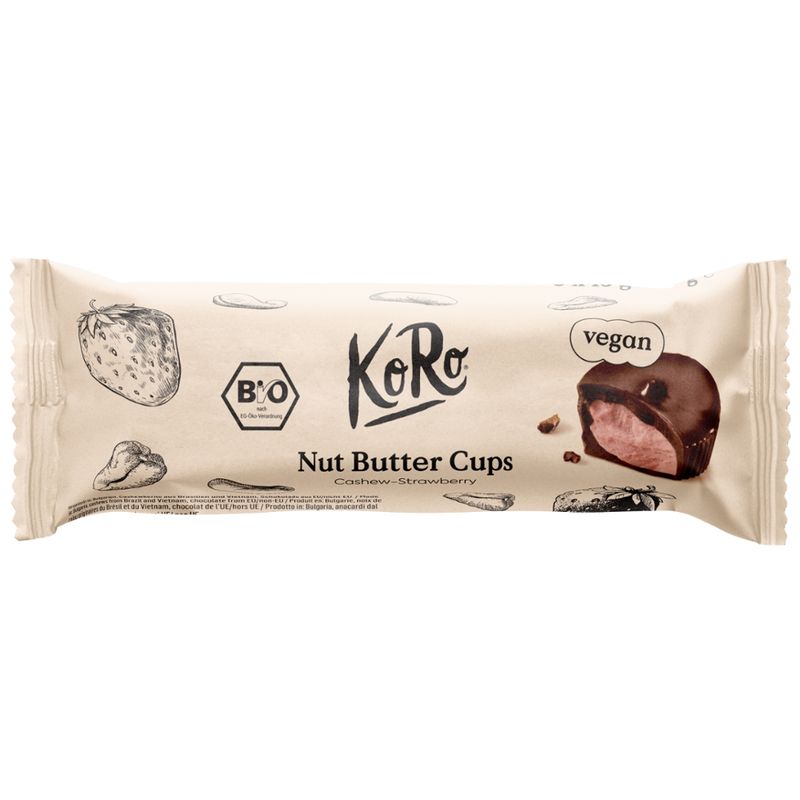 KoRo Handels GmbH Bio Nut Butter Cups Cashew-Strawberry 3 x 13 g - Produktbild