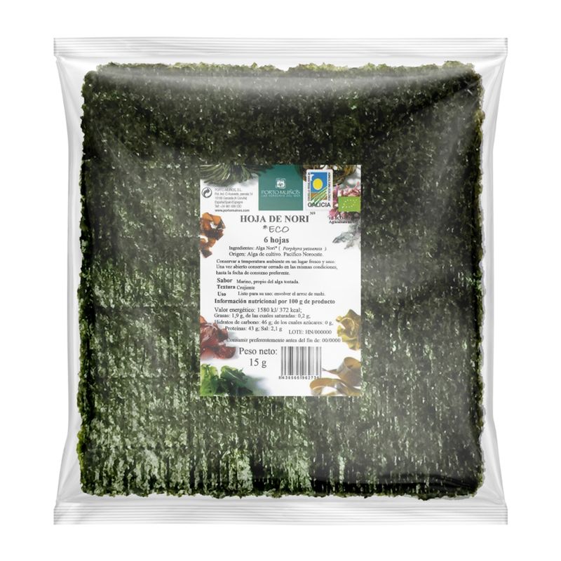 PORTO-MUIÑOS  BIO NORI BLÄTTER FÜR SUSHI - Produktbild