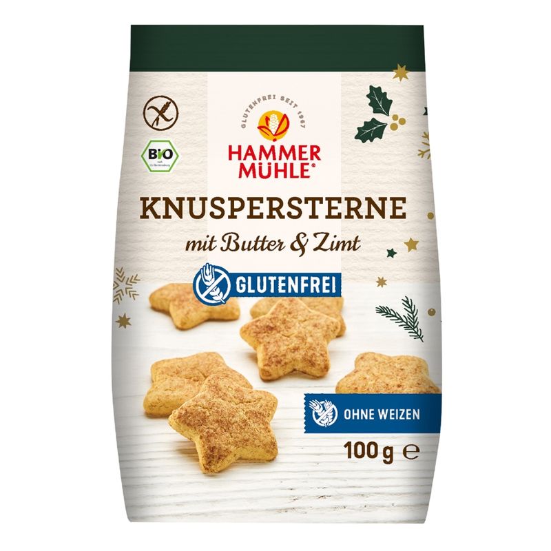 Hammermühle Bio Knuspersterne mit Butter und Zimt gf - Produktbild