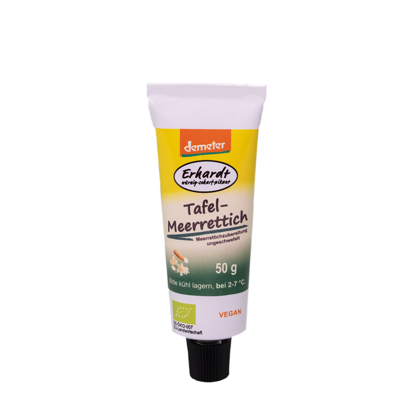 Erhardt würzig • scharf • pikant Demeter Tafel - Meerrettich 50g Tube - Produktbild