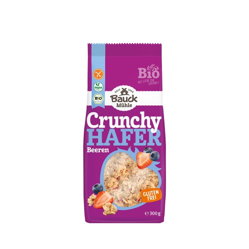 Bauck Mühle Hafer Crunchy Beere  Bio gf - Produktbild