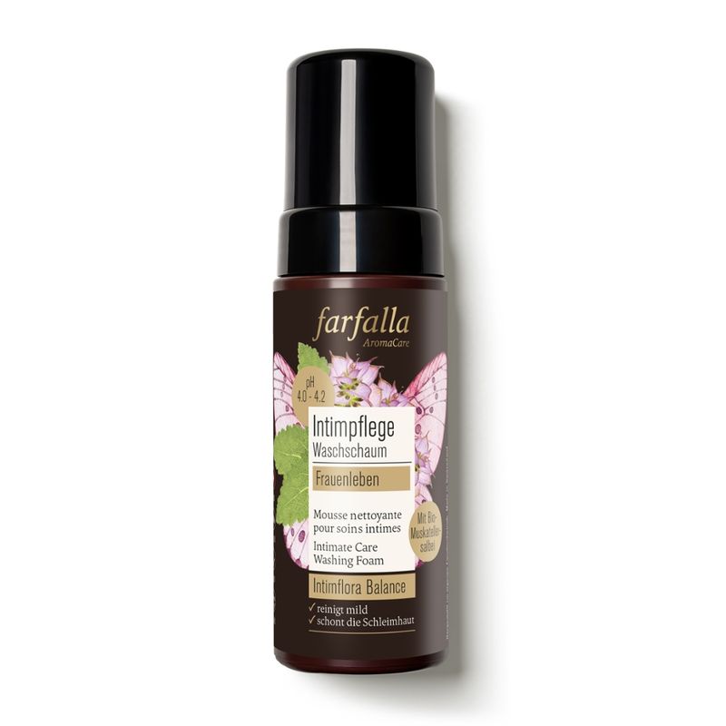 farfalla Frauenleben, Intimpflege Waschschaum, 150ml - Produktbild