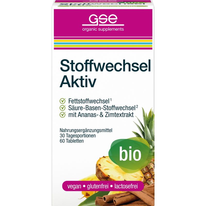 GSE  Stoffwechsel Aktiv (Bio), 60 Tabletten à 500mg - Produktbild
