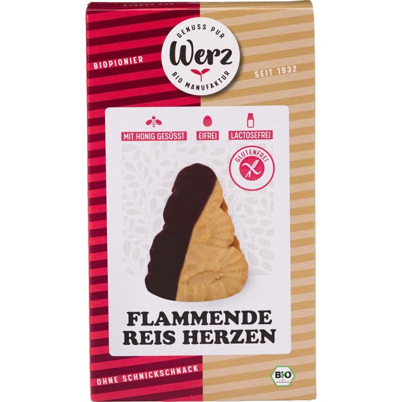 Naturkornmühle Werz Flammende Reis Herzen, Vollkorngebäck, glutenfrei - Produktbild