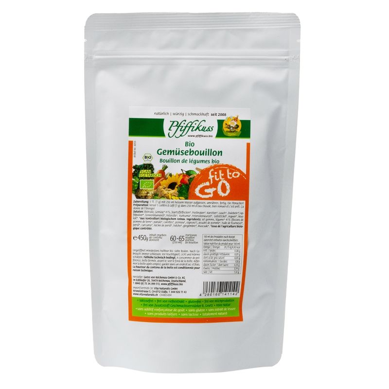 Pfiffikuss Gutes von der Reichenau Bio Gemüsebouillon fit to go 450g Nachfüllbeutel - Produktbild
