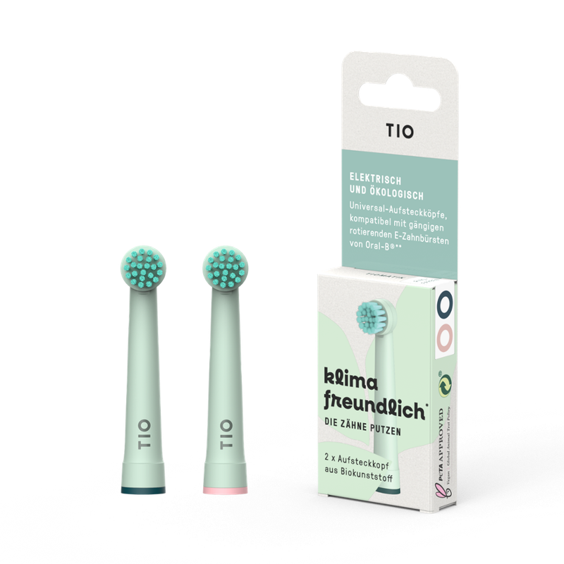 TIO GmbH TIOMATIK - Elektrozahnbürsten Aufsteckköpfe in 2 Farbkombinationen als gemischte VPE - Produktbild