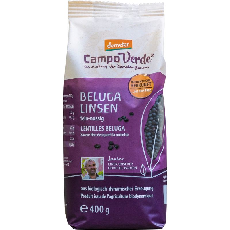 Campo Verde CV demeter Beluga Linsen 400g - Produktbild
