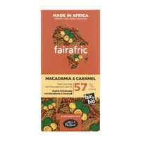 Bio-Zartbitterschokolade mit Caramel und Macadamia - Produktbild