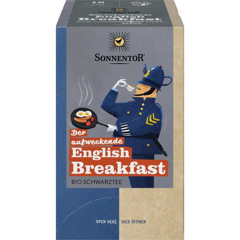 Sonnentor Der aufweckende English Breakfast Tee, Doppelkammerbeutel - Produktbild