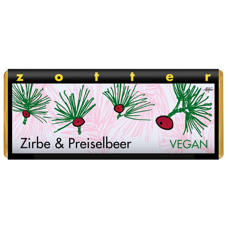 Zotter Schokolade Zirbe & Preiselbeer - Produktbild