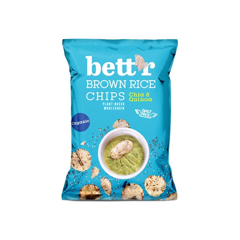 Bett'r Vollkorn-Reischips mit Chia & Quinoa, Bio, Bett’r, 60g - Produktbild