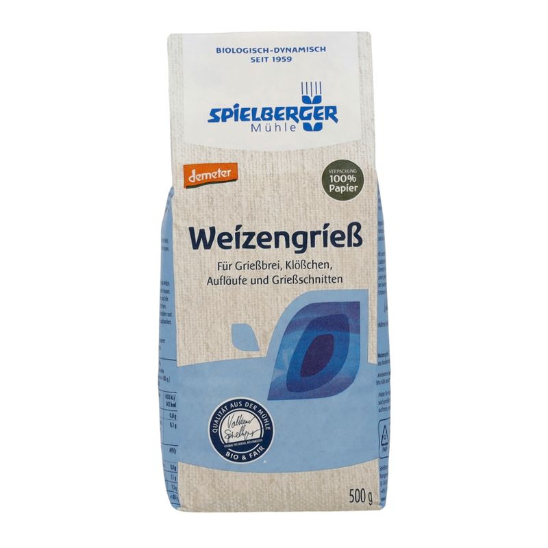 Spielberger Mühle Weizengrieß, demeter - Produktbild