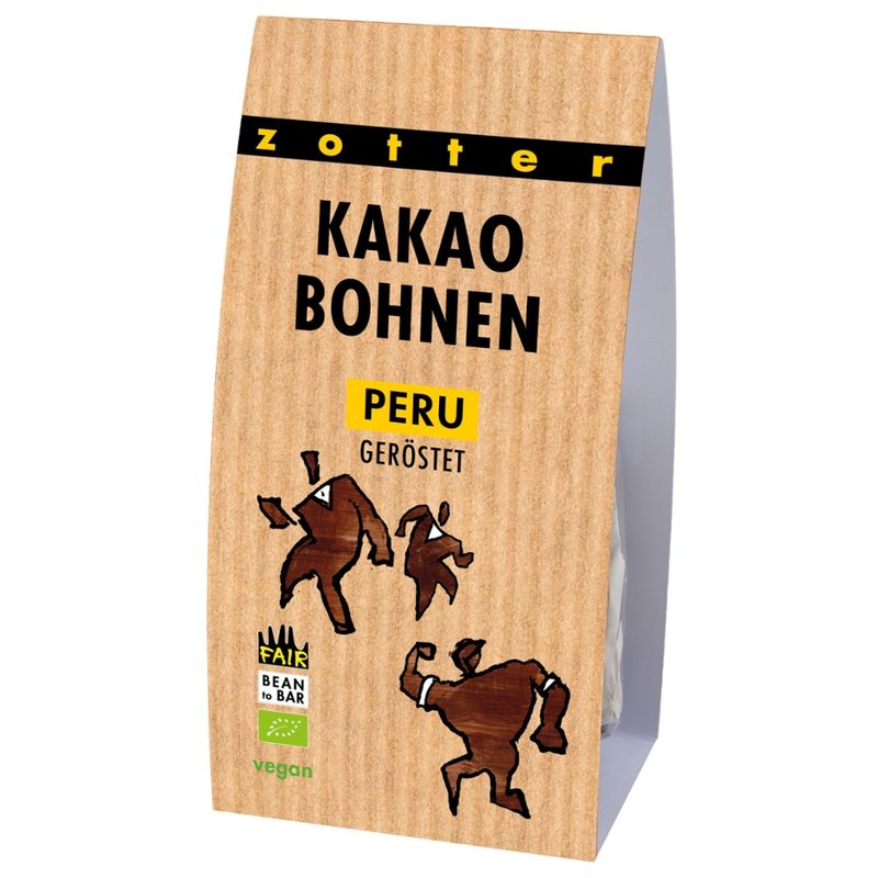 Zotter Schokolade Kakaobohnen Peru geröstet - Produktbild