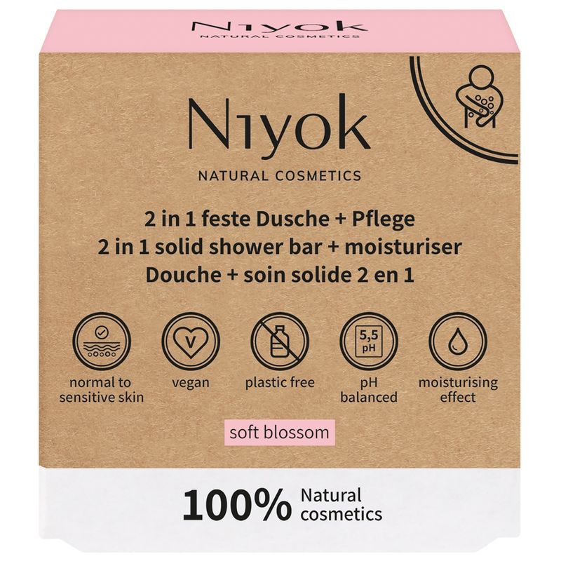 Niyok NIYOK - 2 en 1 douche solide & soin Soft Blossom - Produktbild