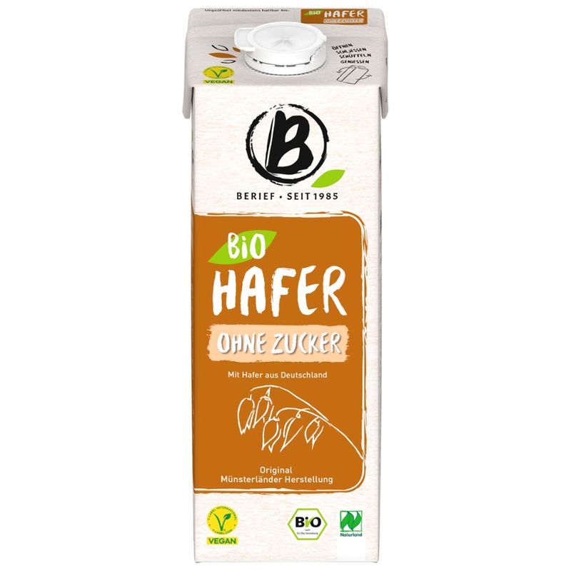 Berief  Berief Naturland Hafer Drink ohne Zucker - Produktbild