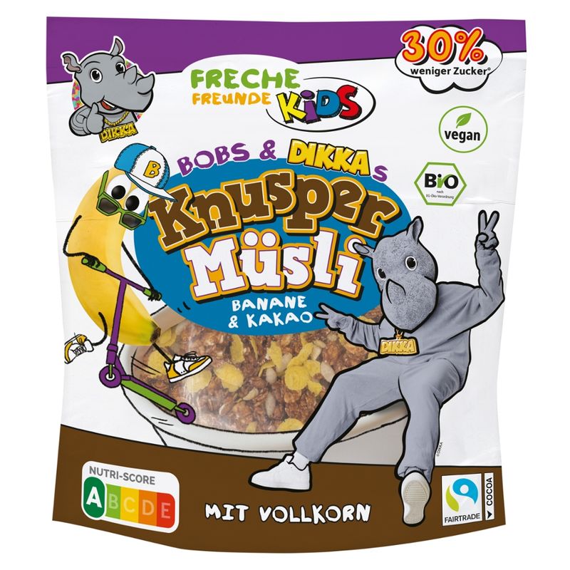 Freche Freunde Freche Freunde Kids Bio Bobs & DIKKAs Knusper Müsli Banane & Kakao - Produktbild