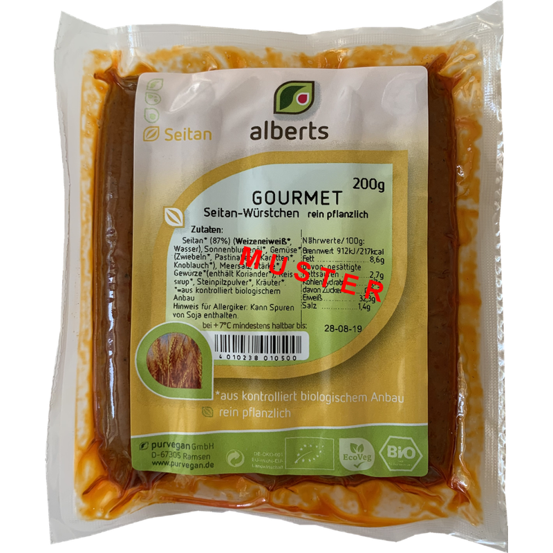 Alberts Gourmet Seitanwürstchen - Produktbild