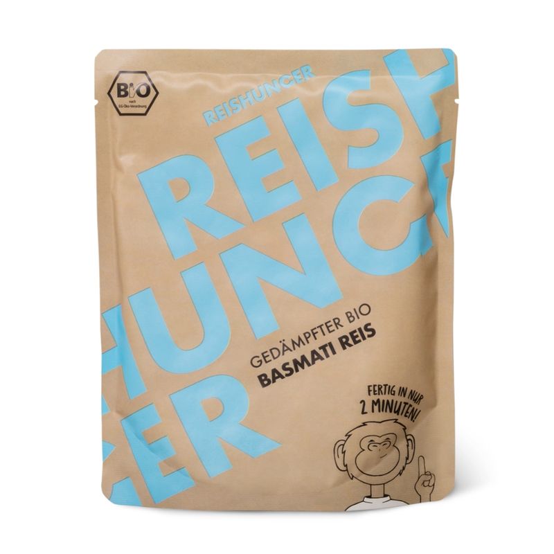 Reishunger Reishunger Gedämpfter Basmati Reis, Bio, Kontrollnummer IT-BIO-009 (250g) - Produktbild