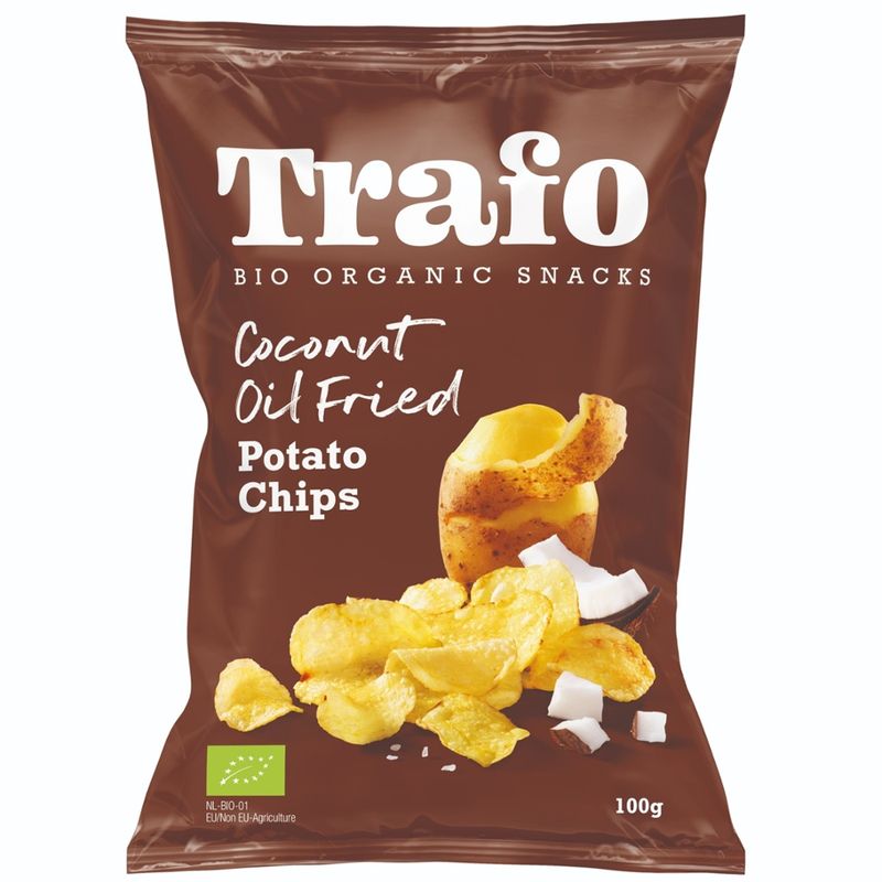 Trafo Trafo Kartoffelchips in Kokosöl gebacken leicht gesalzen 100g - Produktbild