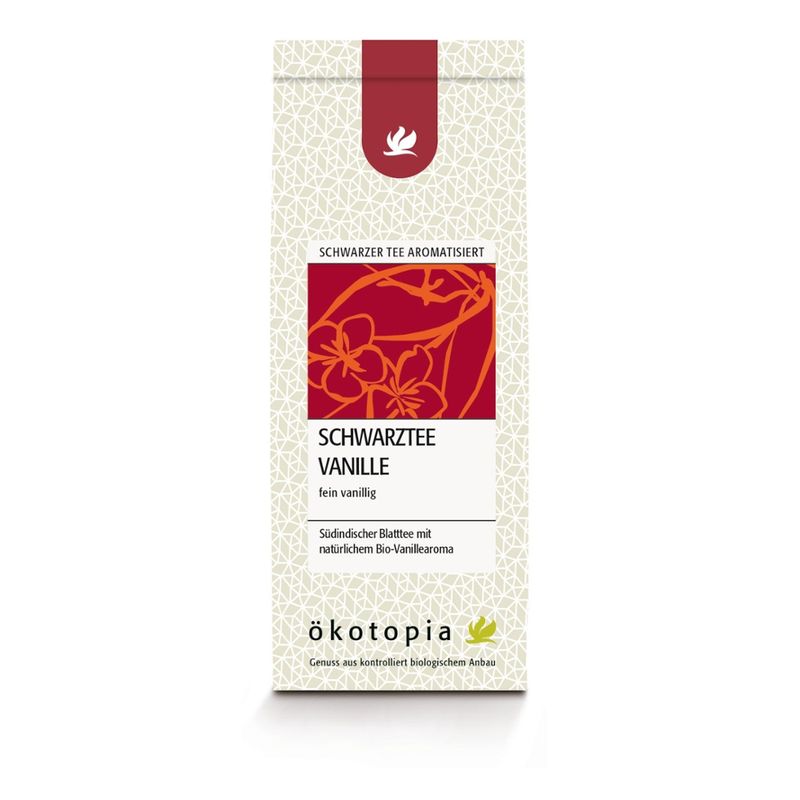 Ökotopia  Schwarztee Vanille KbA 100g - Produktbild
