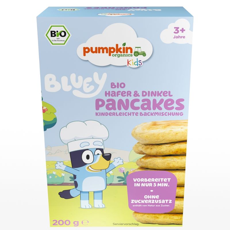 Pumpkin Organics Bluey Bio Hafer & Dinkel Pancakes - Produktbild