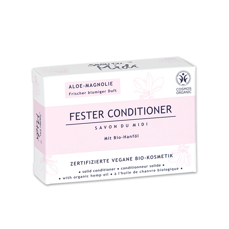 Savon du Midi Savon du Midi Fester Bio Conditioner "Aloe-Magnolie", 60g, COSMOS-ORGANIC zertifiziert - Produktbild