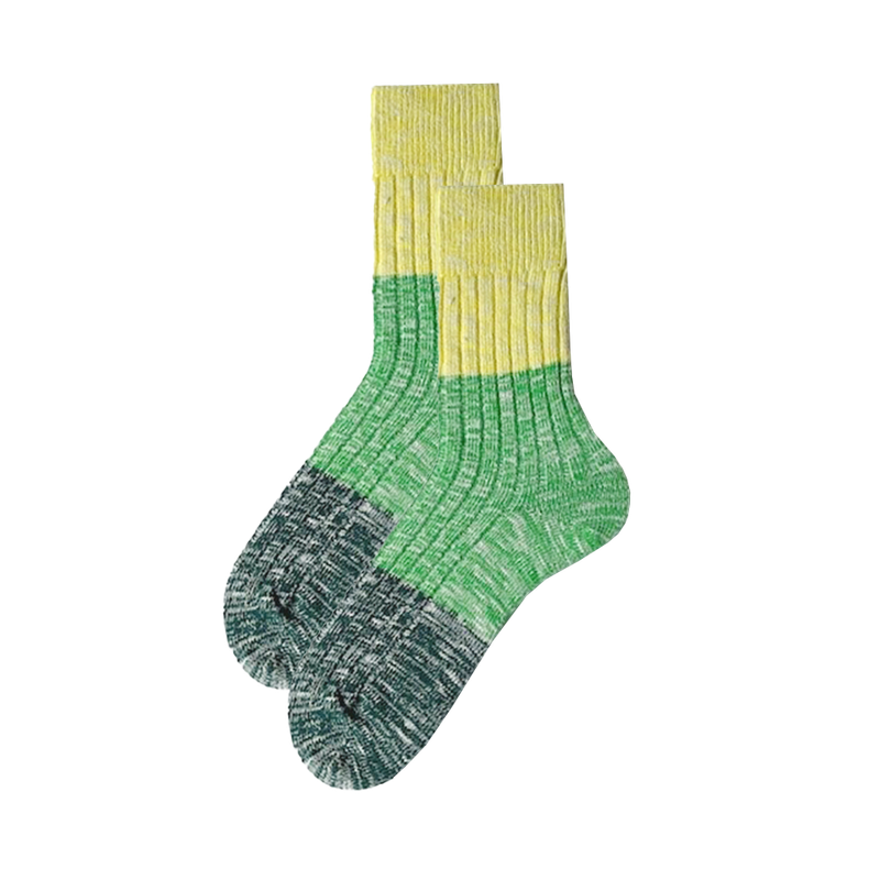 LIVING CRAFTS Kuschelsocken, Farbe green/yellow Gr. 39-42 - Produktbild