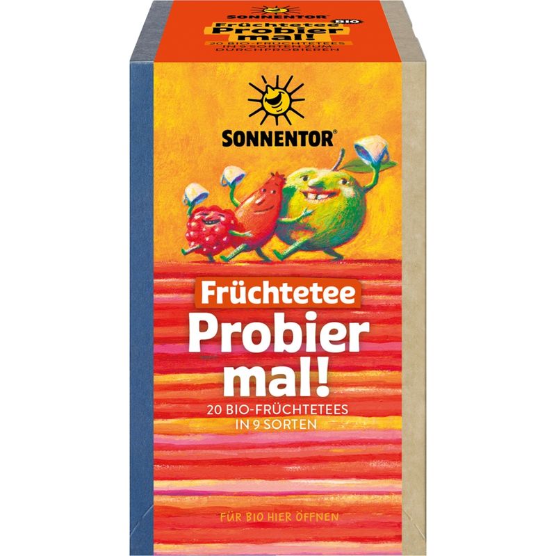 Sonnentor Früchtetee Probier mal!, Doppelkammerbeutel - Produktbild