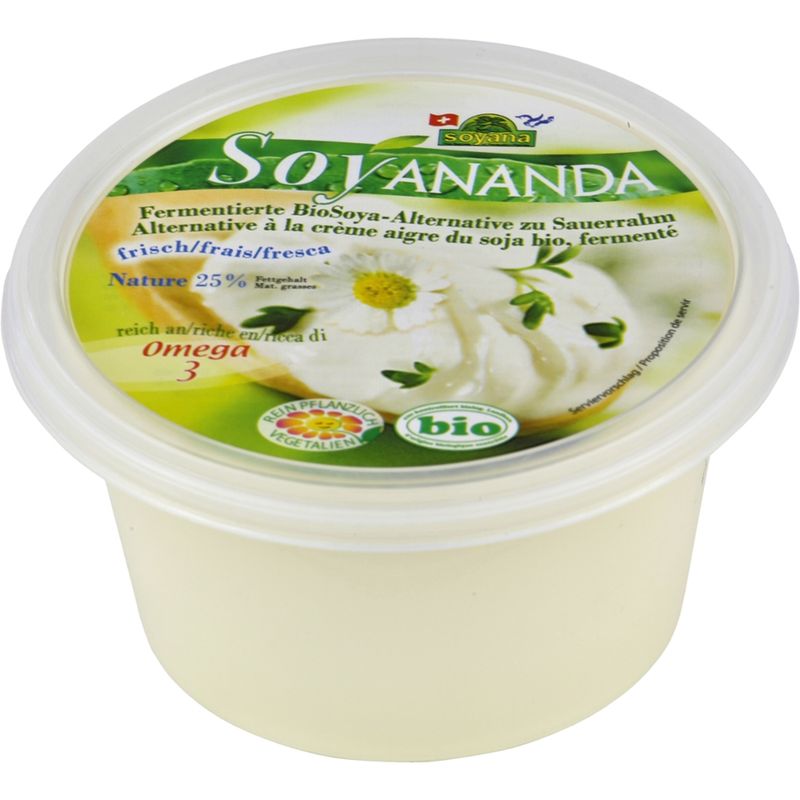 Soyana Soyananda Sauerrahm - vegane Alternative zu Sauerrahm aus fermentiertem BioSoya. - Produktbild