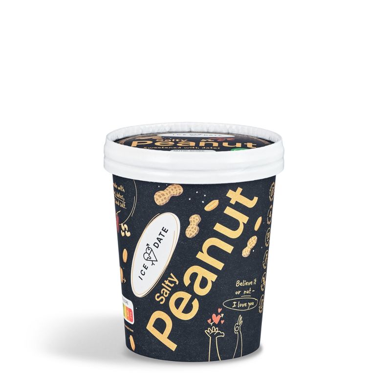 iceDate Bio Salty-Peanut-Eis, laktosefrei, glutenfrei, vegan 450ml - Produktbild