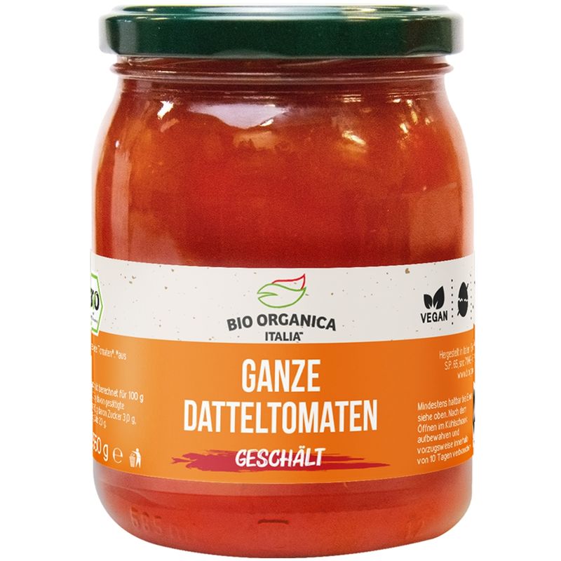 Bio Organica Italia Bio Organica Italia Ganze Datteltomaten geschält - Produktbild
